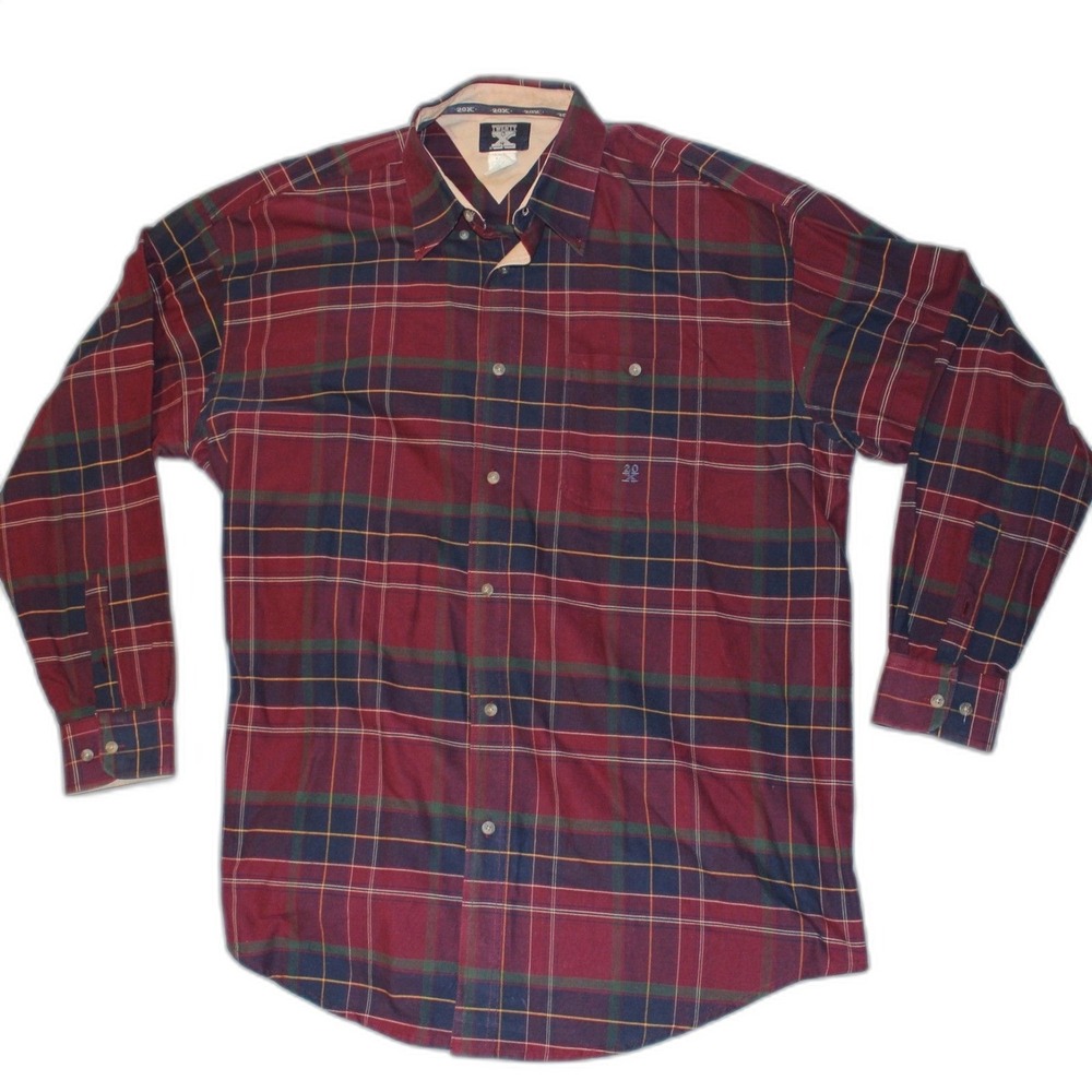 Twenty X Red Plaid Western Shirt Size XXL button up